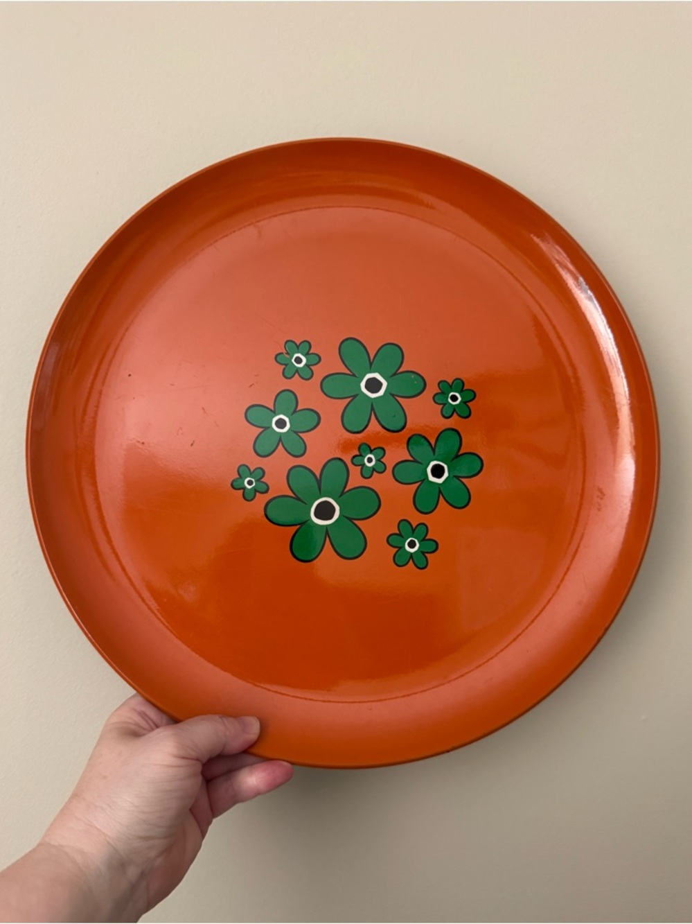 Vintage 70s Flower Power Tray